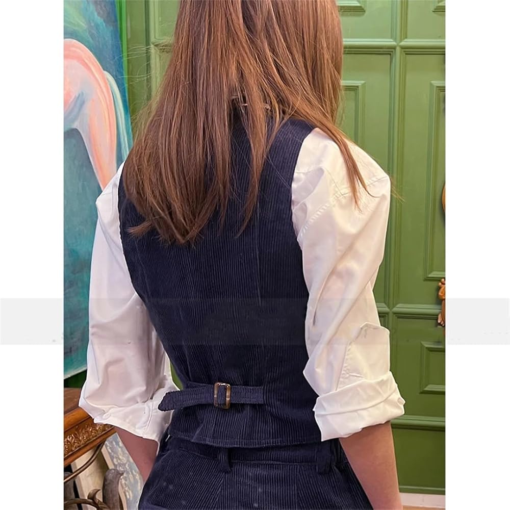 Amazon.com: Wvapzxx Women Corduroy Suit Vest Sleeveless